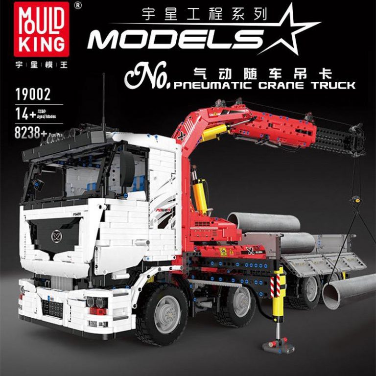 MOULD KING 19002 MOC 8800 Pneumatic Crane Truck With 8239 Pieces