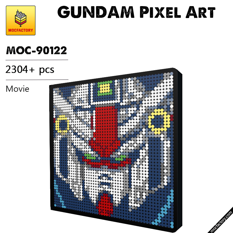 MOC 90122 GUNDAM Pixel Art Movie MOC FACTORY MOULD KING