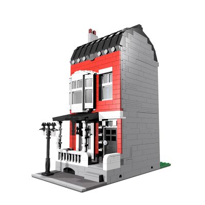 Street Sights MOC 10374 Red Town House by Berth
