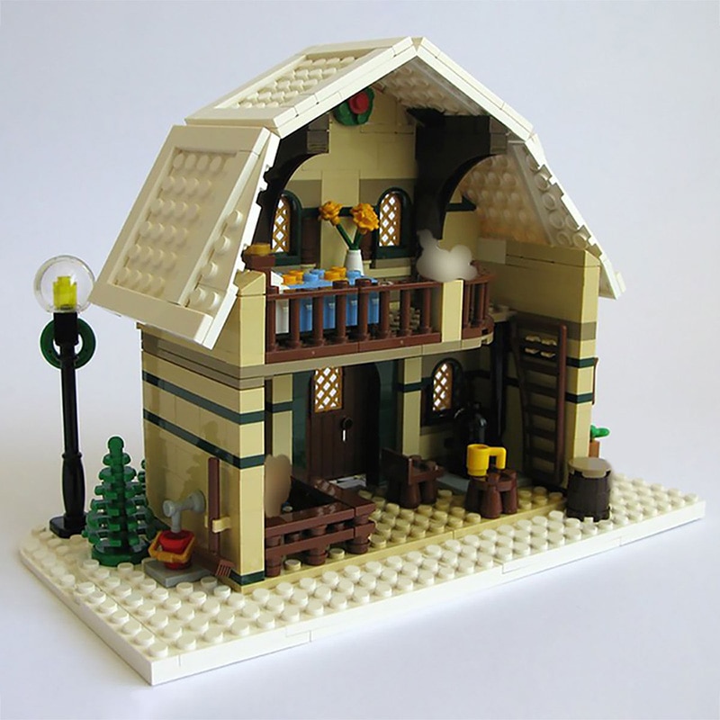 STREET SIGHT MOC 10631 Winter Barn House by Kristel MOCBRICKLAND 