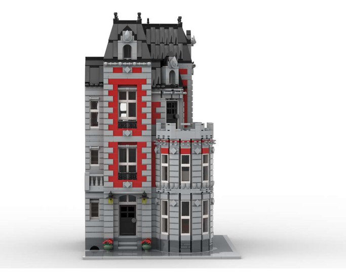 STREET SIGHT MOC 35065 Corner Mansion Modular by Jhobbs MOCBRICKLAND