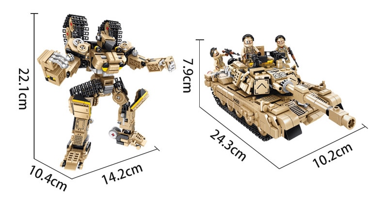 PANLOSBRICK 621020 Super Deformation：M1A2 Main Battle Tank