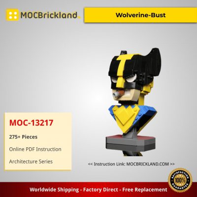 MOVIE SERIES MOC-13217 Wolverine Bust by Buildbetterbricks MOCBRICKLAND