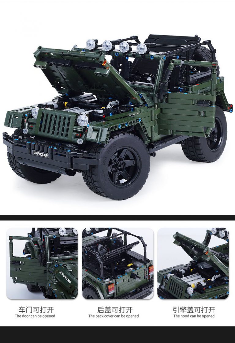 MOULD KING 13124 Jeep Wrangler Rubicon RC with 2078 Pieces | MOULD KING