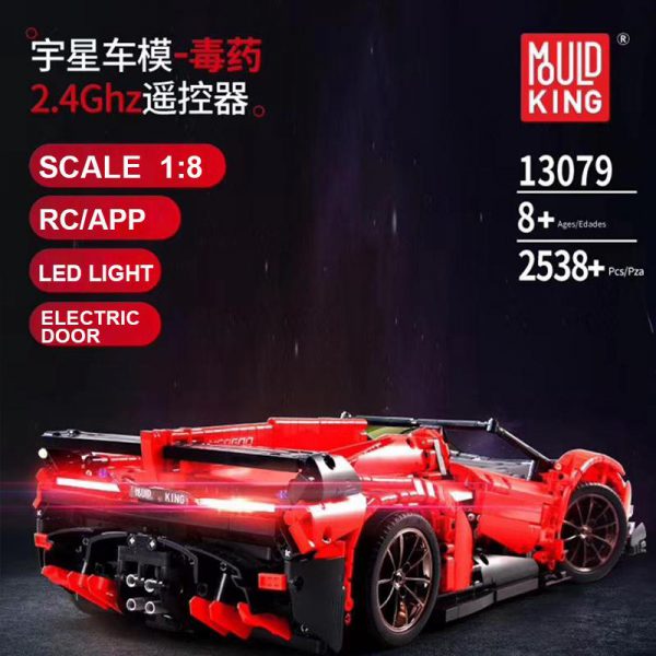 New Technic 13079 App RC Car The New MOC 10559 Veneno Roadster With Motor Function Building 1 - MOULD KING