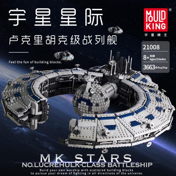 Starwars Lucrehulk Class Battleship lepined Star Toys Wars Destroyer Droid Control Ship Model Building Blocks MOC - MOULD KING