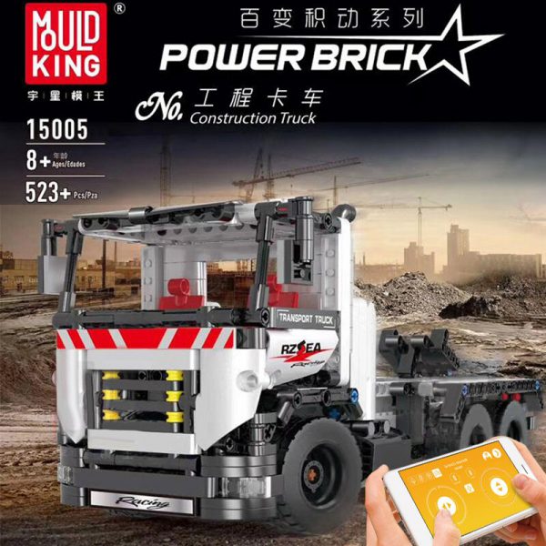 MOULD KING 15005 Technic series The Constrouction remote control truck Model With Motor Function Building Blocks 1 - MOULD KING