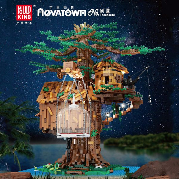 MOULDKING 16033 Tree House with Light - MOULD KING