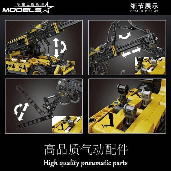 MOULDKING 19009 Pneumatic Telescopic Forklift with 803 pieces