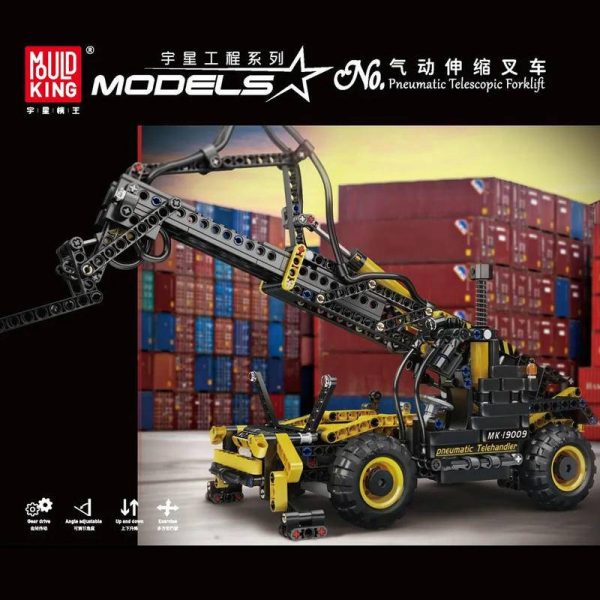 MOULDKING 19009 Pneumatic Telescopic Forklift with 803 pieces