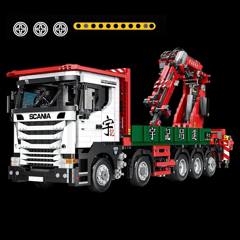 builo yc gc008 x tech scania crane lorry 1194 - MOULD KING