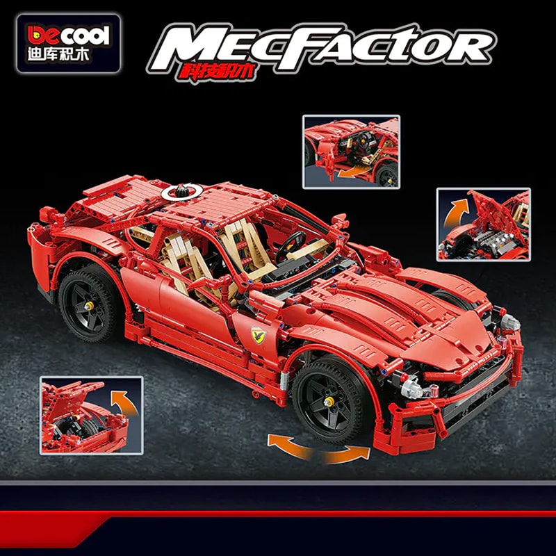 decool 33007 red fire sports car 6584 - MOULD KING
