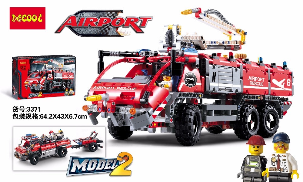 decool 3371 airport rescue vehicle 42068 3256 - MOULD KING