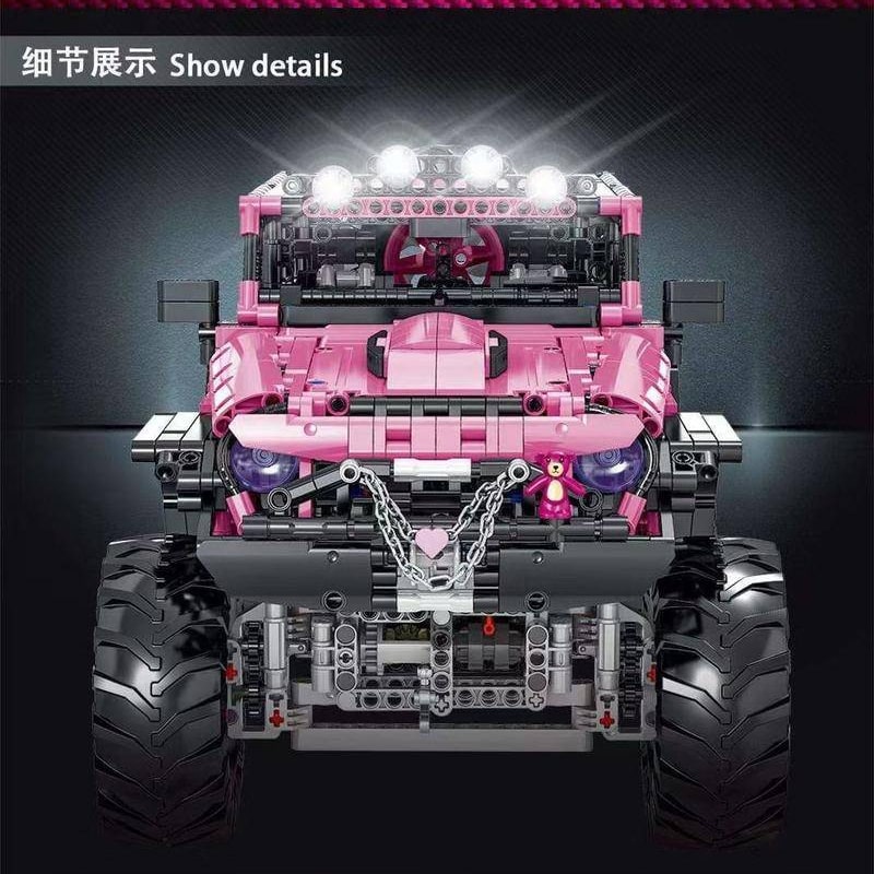 2471 Teile Display-Bausatz Geländewagen "Pink Offroad" von Morkmodel 022010-1 