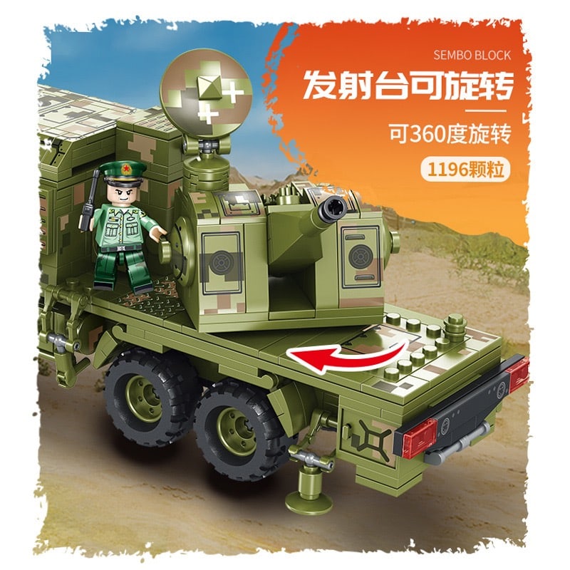 sembo 105780 the land shield air defense anti missile system 8795 - MOULD KING
