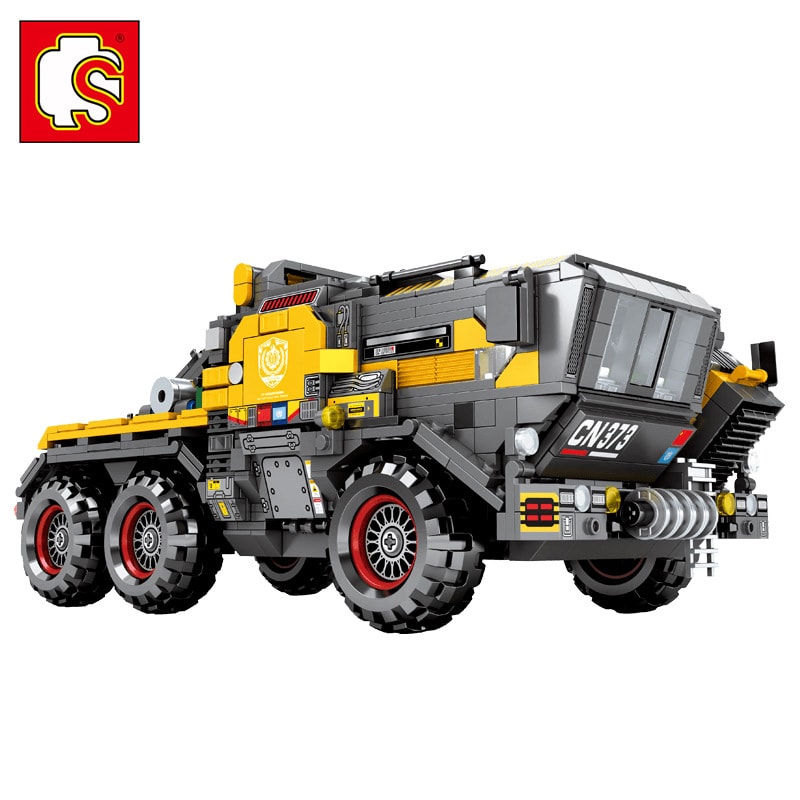 sembo 107006 wandering earth cn373 bucket carrier large front cargotruck 1599 - MOULD KING