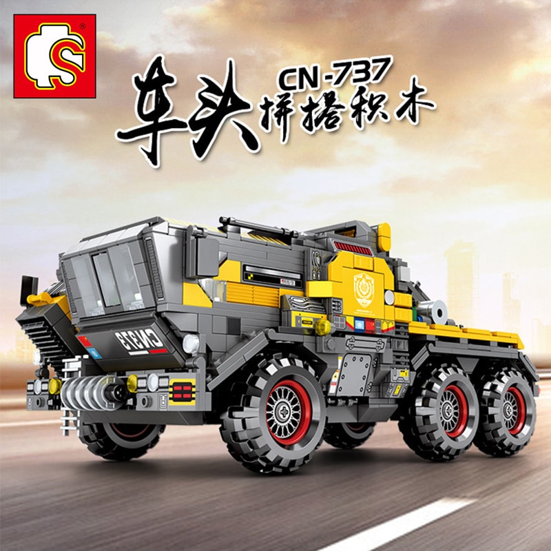 sembo 107006 wandering earth cn373 bucket carrier large front cargotruck 6019 - MOULD KING