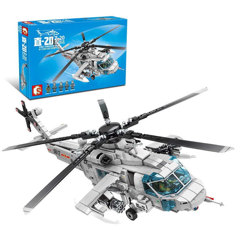 sembo 202125 z 20 attack helicopter 7364 - MOULD KING