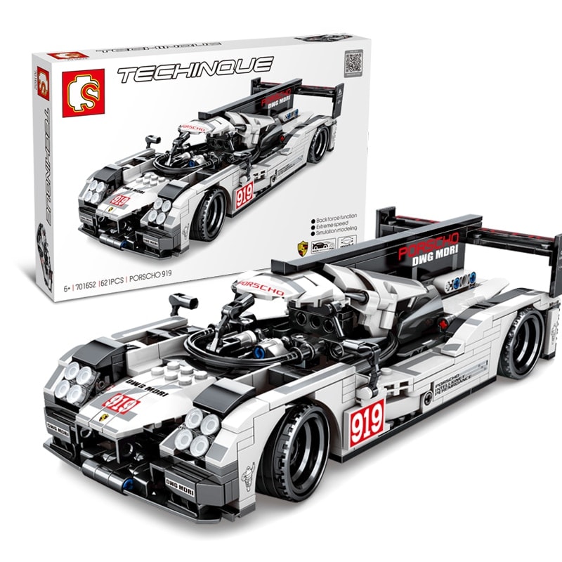 sembo 701652 porsche 919 pull back racing car 3402 - MOULD KING