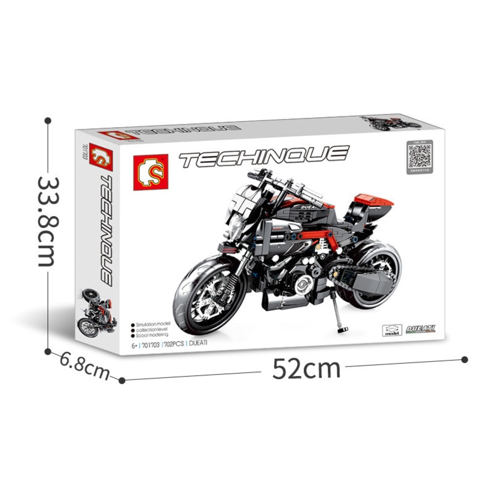 sembo 701703 ducati motor super motorbike 6604 - MOULD KING