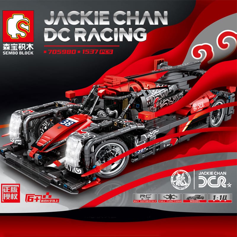 sembo 705980 jackie chan dc red racing car 3304 - MOULD KING