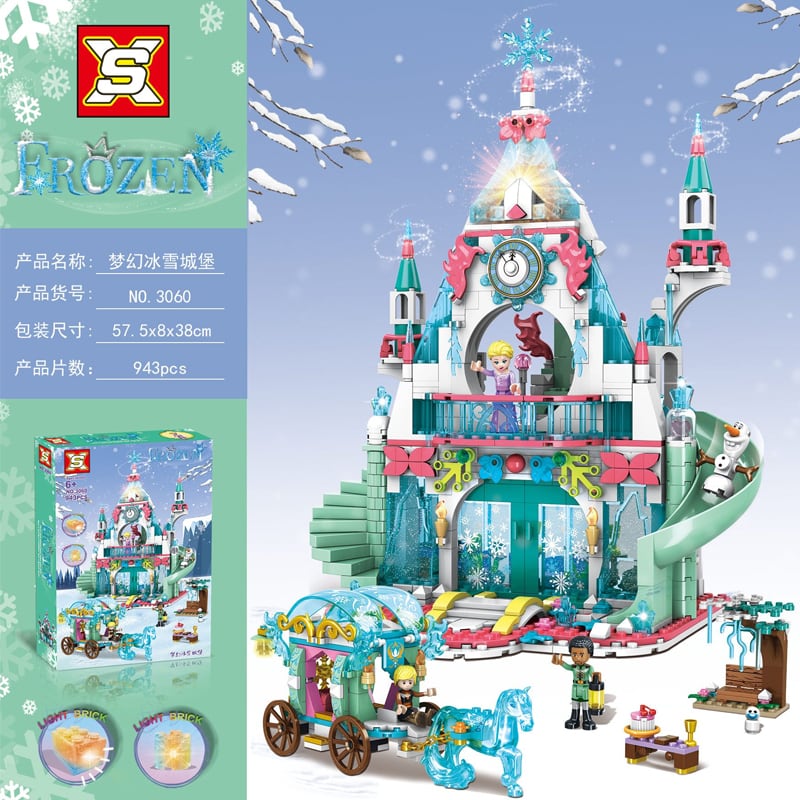 SX 3060 Fantasy Ice Castle - Frozen Cartoon Movie | MOULD KING