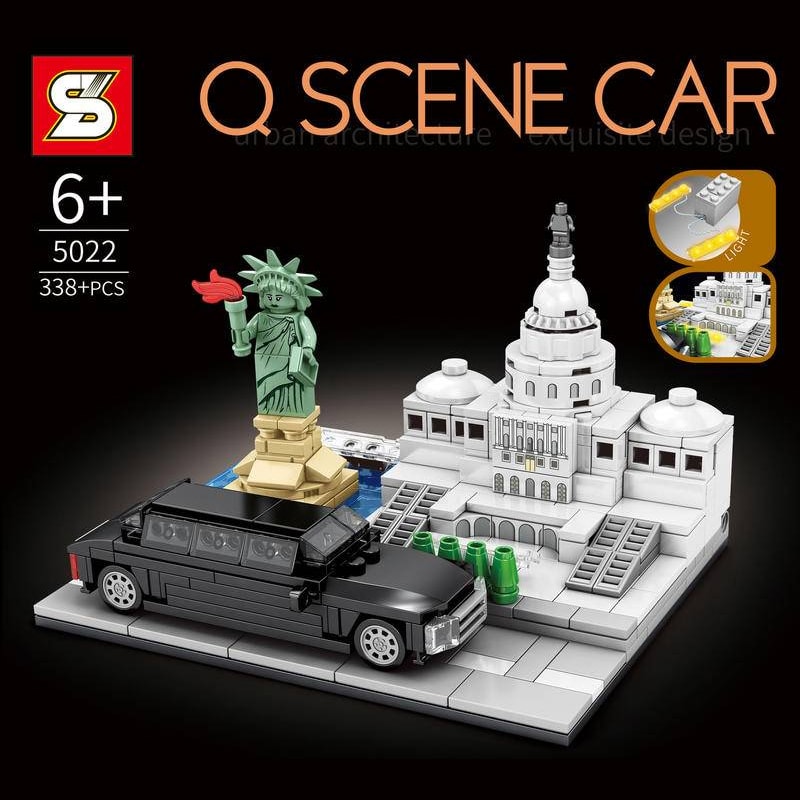 sy 5022 q scene car house of parliament liberty wood state guest car 6291 - MOULD KING