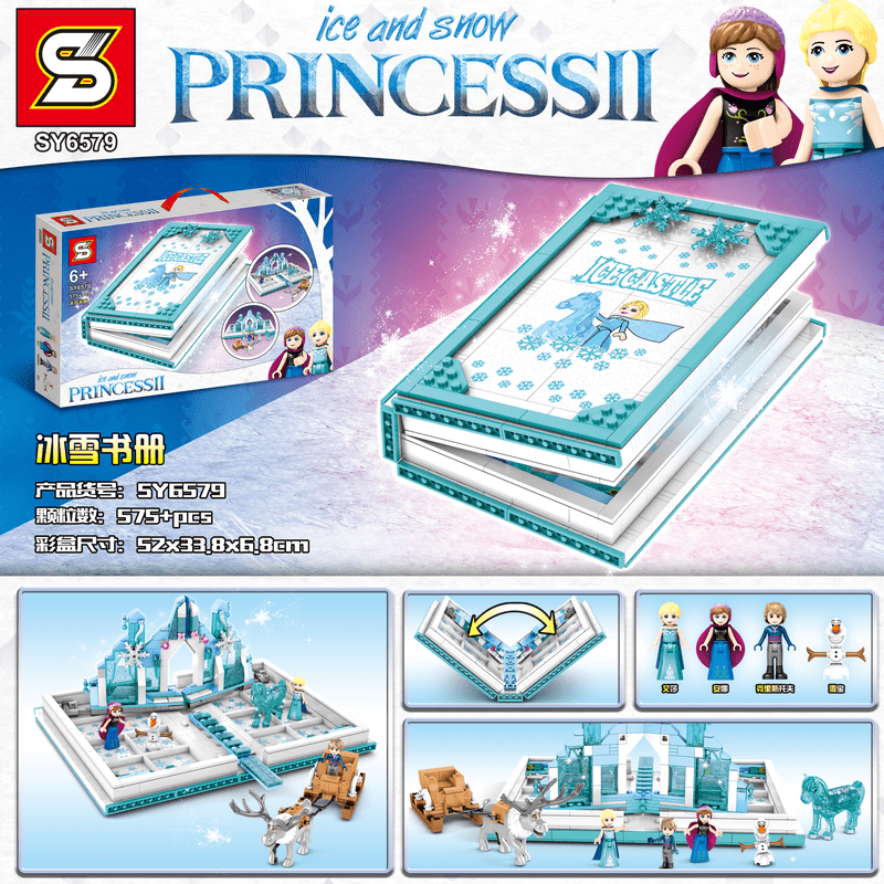 sy 6579 frozen elsa anna castle book 3119 - MOULD KING