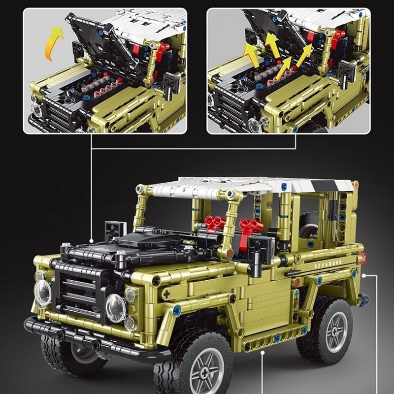 tigaole t2005 land rover defender pull back 5889 - MOULD KING