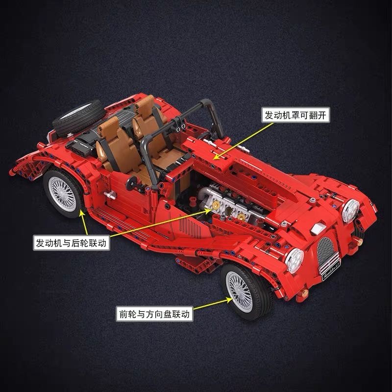 winner 7062 the red convertible classic car 4085 - MOULD KING