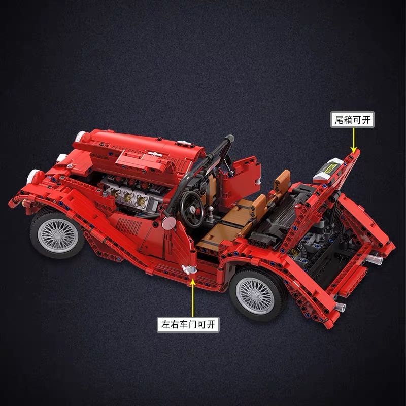 winner 7062 the red convertible classic car 8414 - MOULD KING