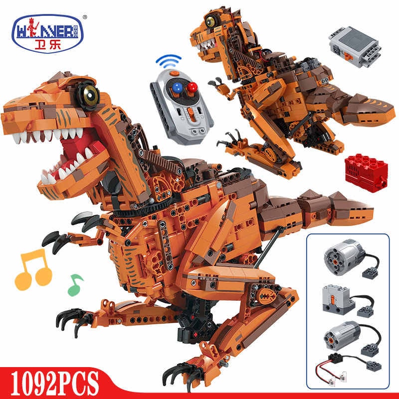 winner 7106 splicing rc dinosaur with lights and sound 6176 - MOULD KING
