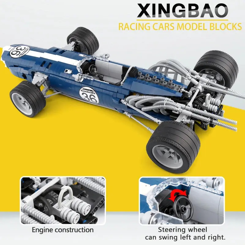 xingbao xb 03022 blue sonic eagle weslake mk1 t1g racing car 6545 - MOULD KING