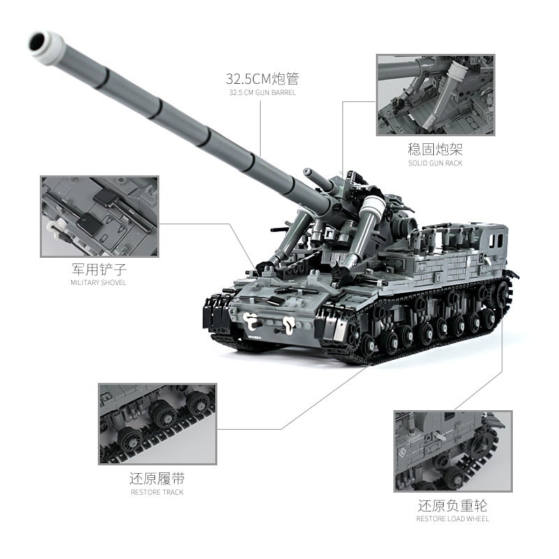 xingbao xb 06001 t92 tank military series 8645 - MOULD KING