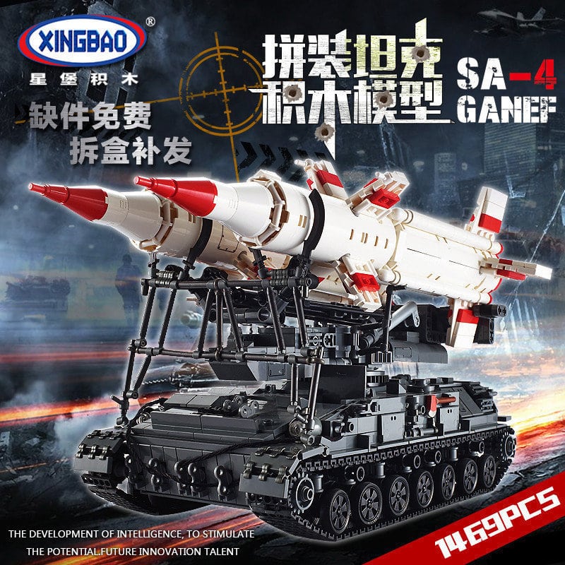 xingbao xb 06007 sa 4 ganef missile tank 4420 - MOULD KING