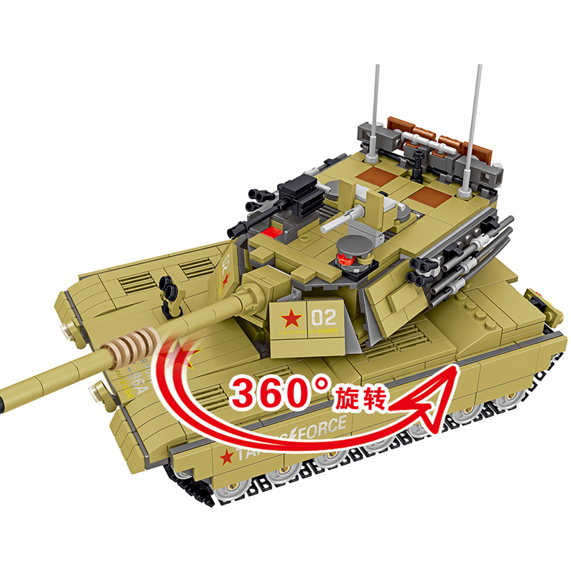 zhegao ql0130 96a tanksforce battle tank 6261 - MOULD KING