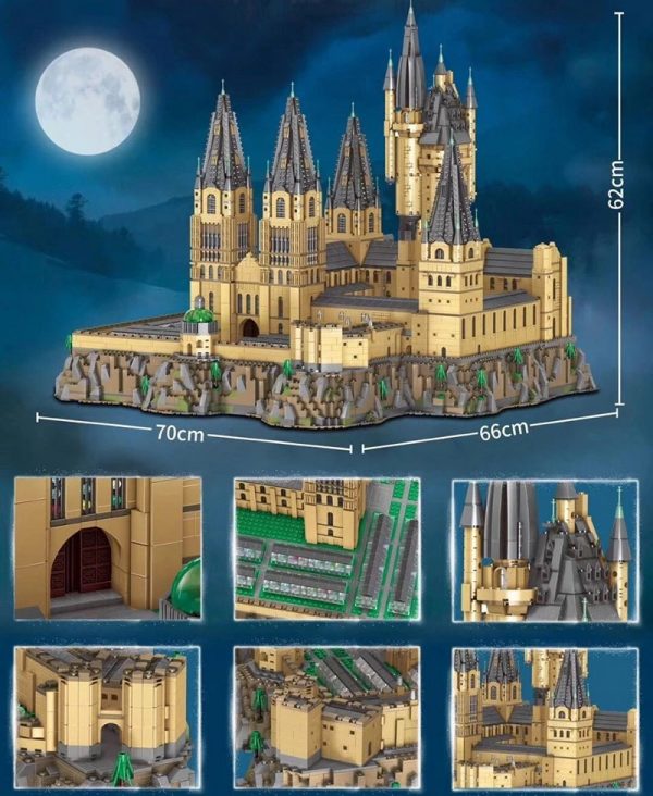 12918PCS Hogwart Castle Harryed Pottery Building Blocks Magic School Movie DIY Bricks Toys For Kids Boys 2 - MOULD KING