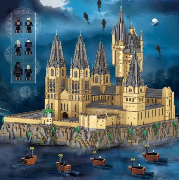 12918PCS Hogwart Castle Harryed Pottery Building Blocks Magic School Movie DIY Bricks Toys For Kids Boys - MOULD KING