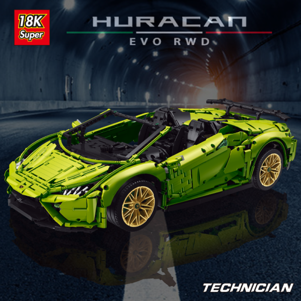 18K K131 Lamborghini Huracan Evo Spyder with 3239 pieces 1 - MOULD KING