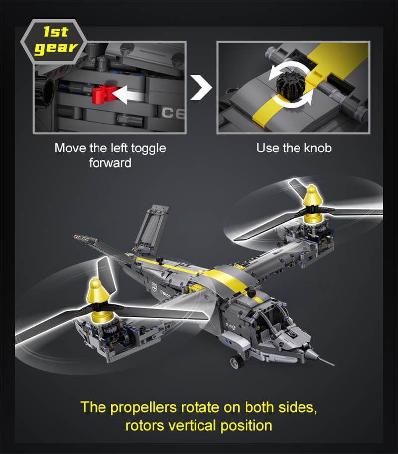 CADA C61076 Bell V-280 Valor with 1424 pieces