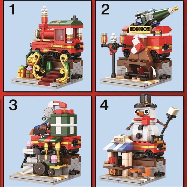 LWCK 7008 Merry Christmas Train 4 in 1 with 838 pieces 3 - MOULD KING