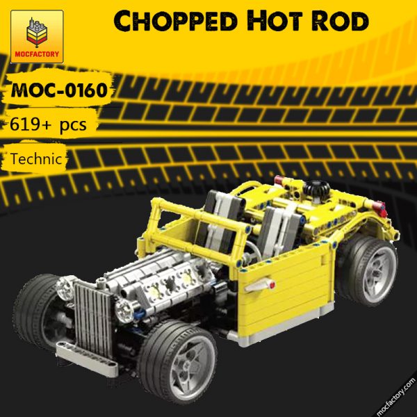 MOC 0160 Chopped Hot Rod Technic by Crowkillers MOC FACTORY - MOULD KING