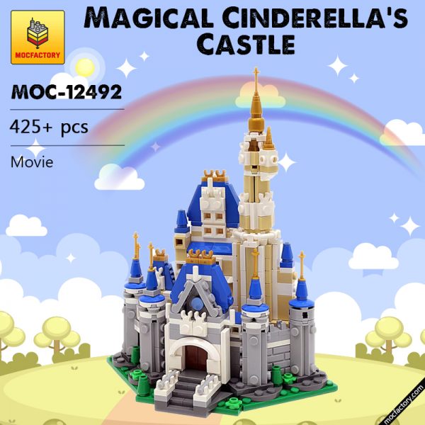 MOC 12492 LEGO Magical Cinderellas Castle Movie by buildbetterbricks MOC FACTORY - MOULD KING