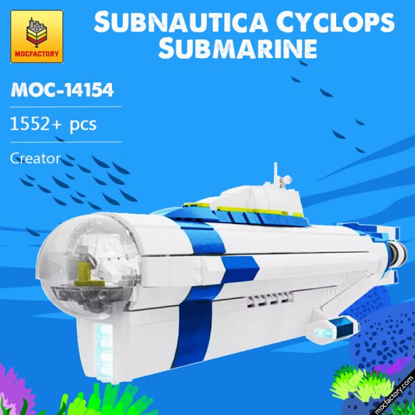 MOC 14154 Subnautica Cyclops Submarine Creator by TommyStyrvoky MOC FACTORY - MOULD KING