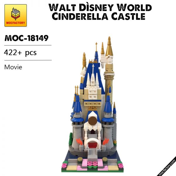 MOC 18149 Walt Disney World Cinderella Castle Movie by MOMAtteo79 MOC FACTORY - MOULD KING