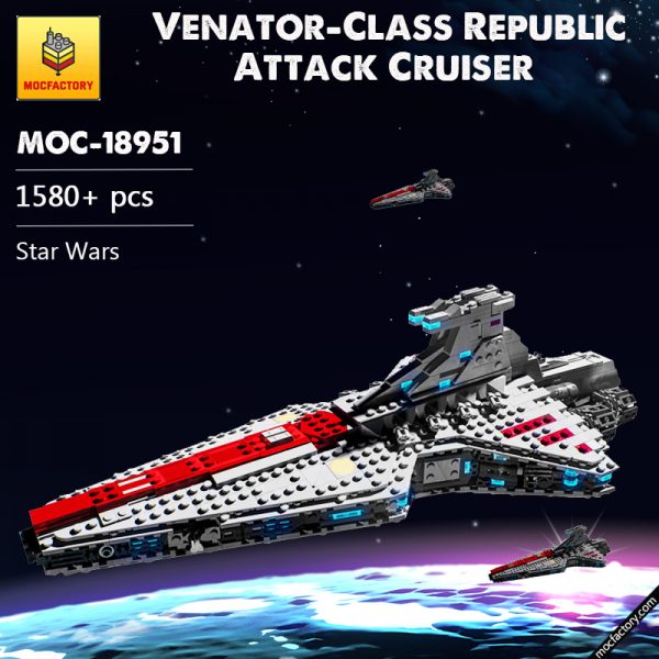 MOC 18951 Venator Class Republic Attack Cruiser Star Wars by KristofPucejdl MOC FACTORY - MOULD KING