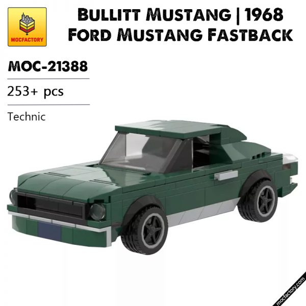 MOC 21388 Bullitt Mustang 1968 Ford Mustang Fastback Technic by mkibs MOC FACTORY - MOULD KING