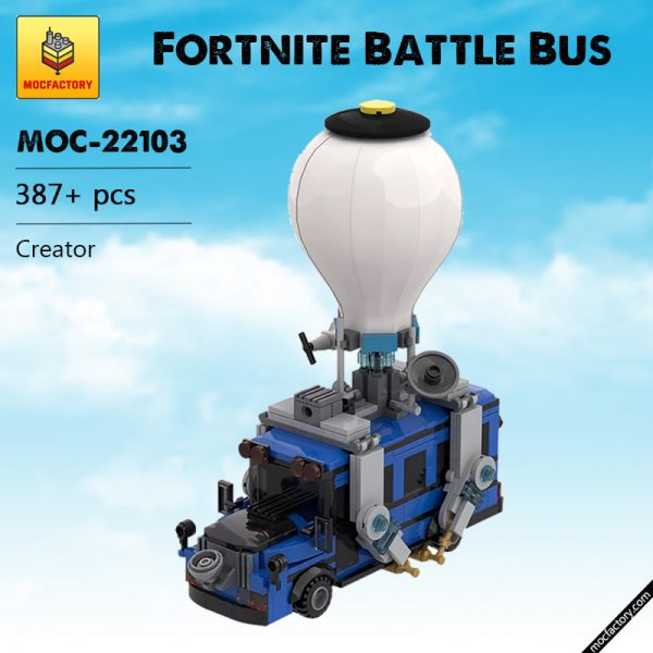 MOC 22103 Fortnite Battle Bus Creator by MOMAtteo79 MOC FACTORY - MOULD KING