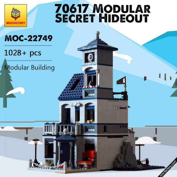 MOC 22749 70617 Modular Secret Hideout Modular Building by peme MOC FACTORY - MOULD KING