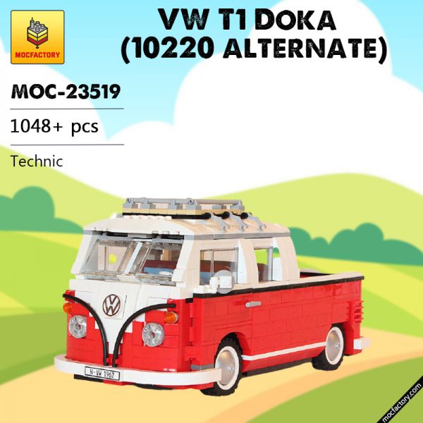 MOC 23519 VW T1 Doka 10220 alternate Technic by poljvd MOCFACTORY - MOULD KING